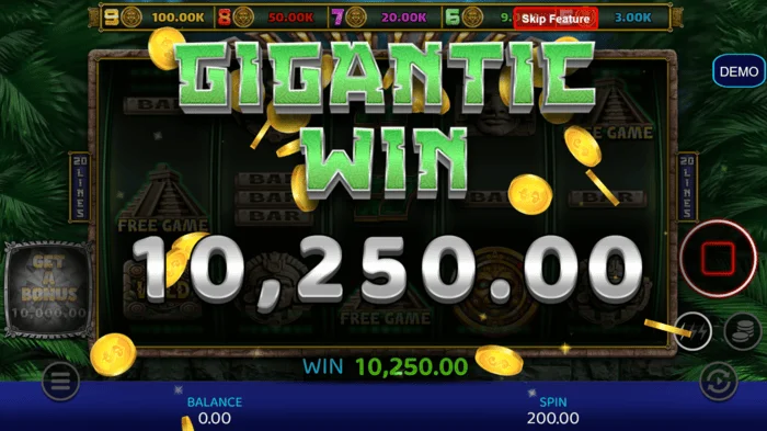 Mayan Madness - grande vincita nella modalità bonus