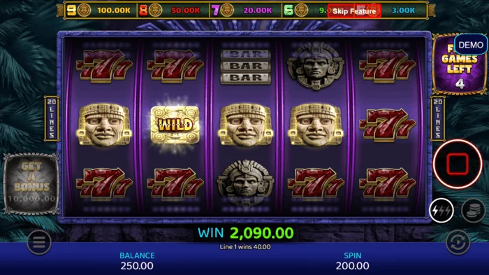 Mayan Madness - vincita nel gioco bonus